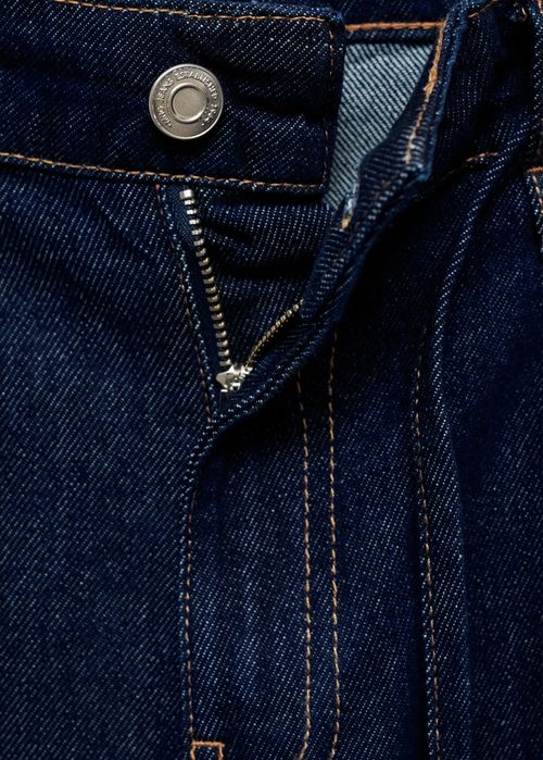 MANGO Дамски дънки с широк крачол цвят индиго