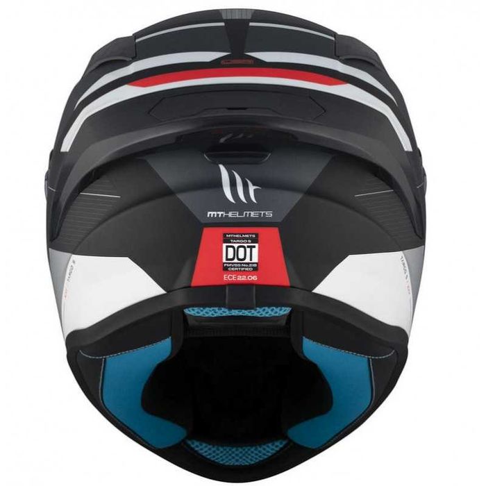 Каска MT TARGO S KAY B2 MATT Black/White/Red Размери S,M,L,XL