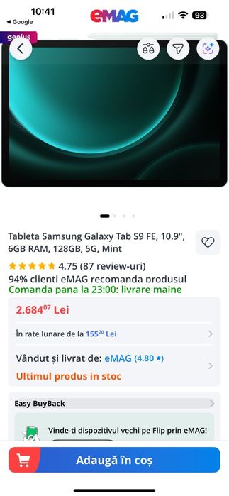 Tab s9 fe nou samsung