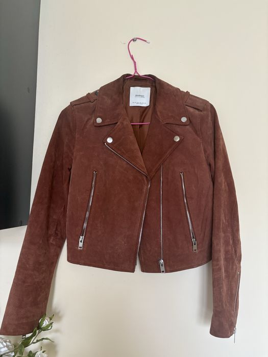 Дамско кожено яке Mango