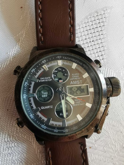 Ceas AMST Water Resistant Model 3003 mecanism digital si analog