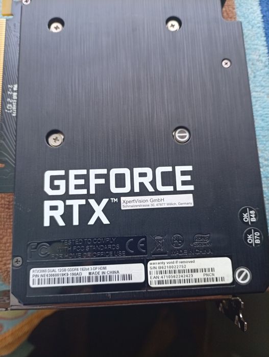 Placa video Rtx 3060 12 gb