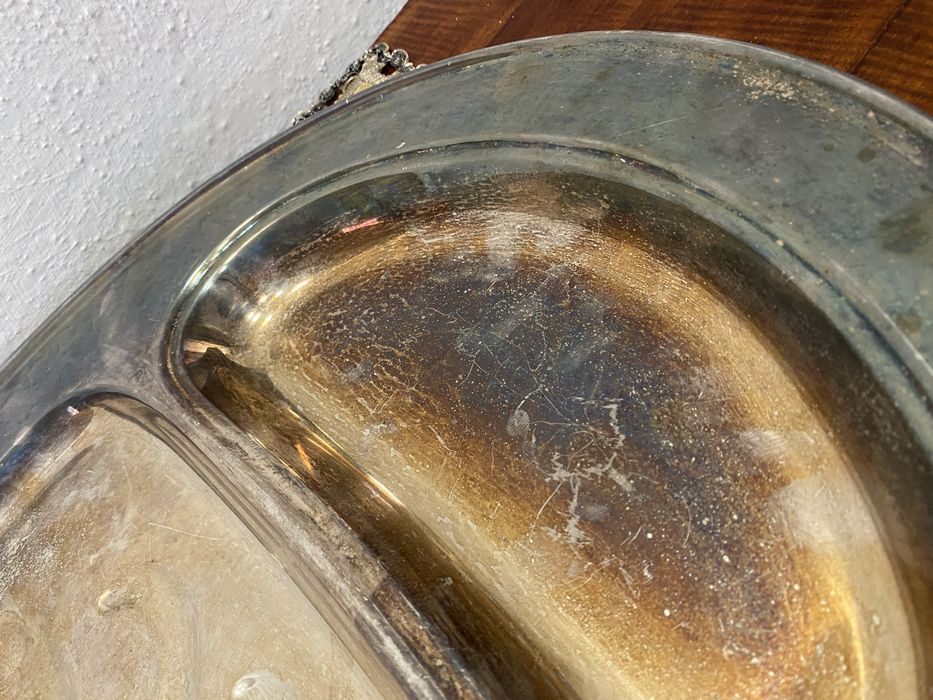 Голям немски поднос с посребряване