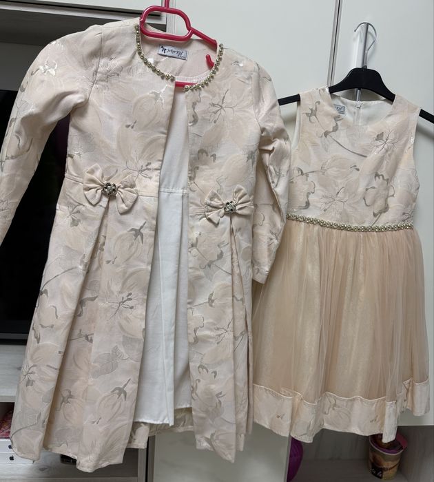 Rochie cu sacou pentru fetite 8-10 ani