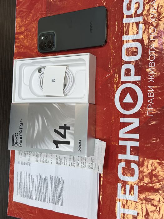 512GB Oppo Reno 14 FS 5G Technopolis Гаранция до 2028 г. Green