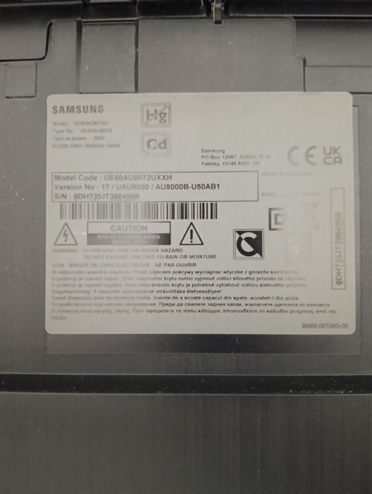 TV Samsung 50” 4K UHD Smart TV – pentru piese