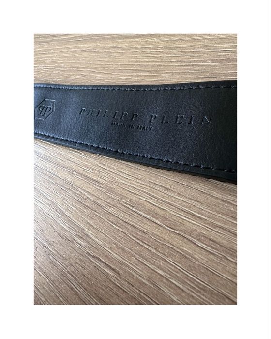 Мъжки колан Philipp Plein черно/червено