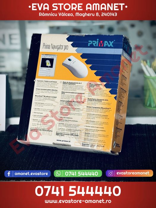 Mouse PC Vintage mid-to-late 1990 Primax Prima Navigator Pro Win 95-98