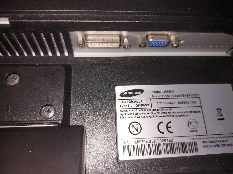 Монитор, Samsung 206BW