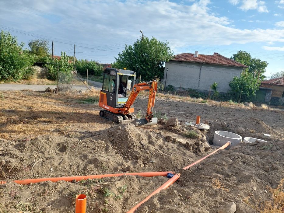 Услуги с багер и самосвал и септични ями Стара Загора