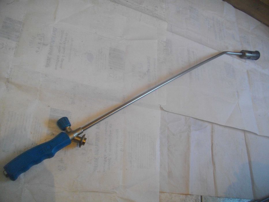 ГАЗОВИ Горелка 94см за флакон Маркуч 5м Двоен Вентил кемпери каравани