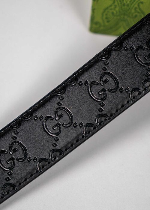 Колан Gucci Snake Double G – черен, 100% естествена кожа