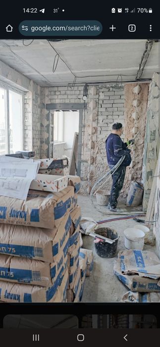 Штукатурка механизированная ( аппарат билан )