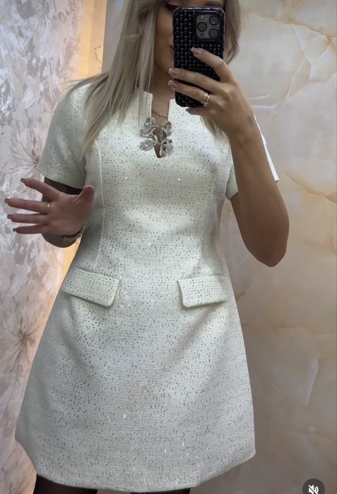 Платье белый 48р