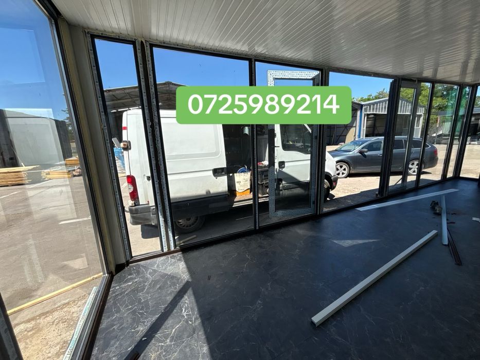 Container modular cu parchet containere cu vitrina birou casa