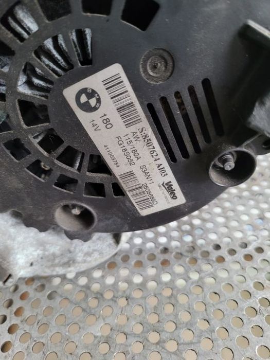 Alternator BMW 2.0 D Motor N47 F10 F11 F30 F31 F20 F21 X3 X4 X1 Etc.180A Cod