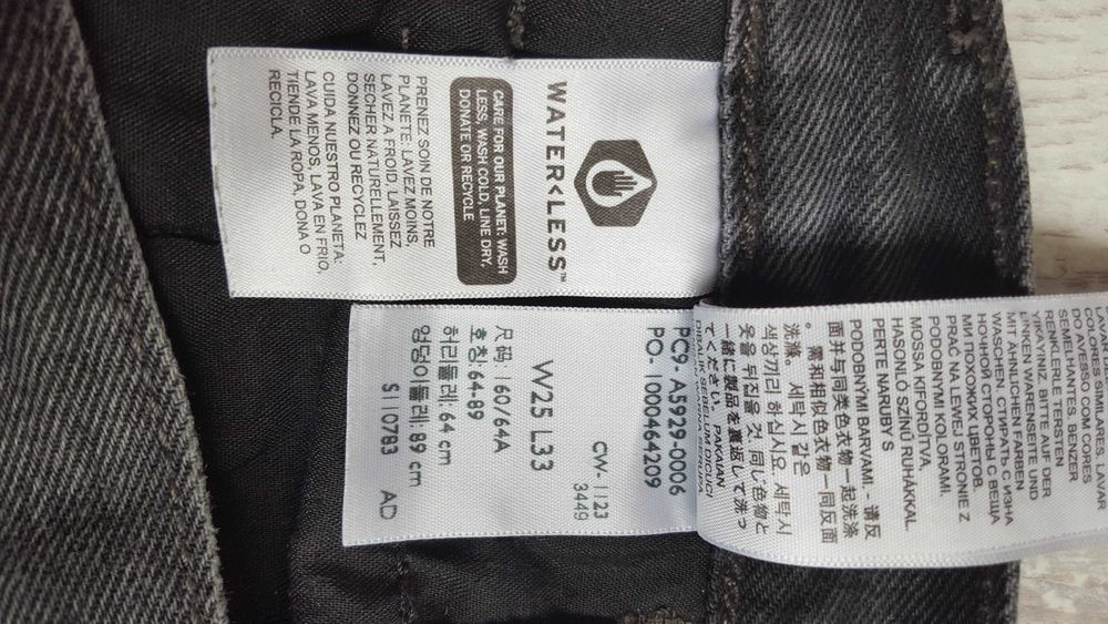 Черни дънки Levi Strauss '94 Baggy Wide Leg за момиче с р-р W25 L33