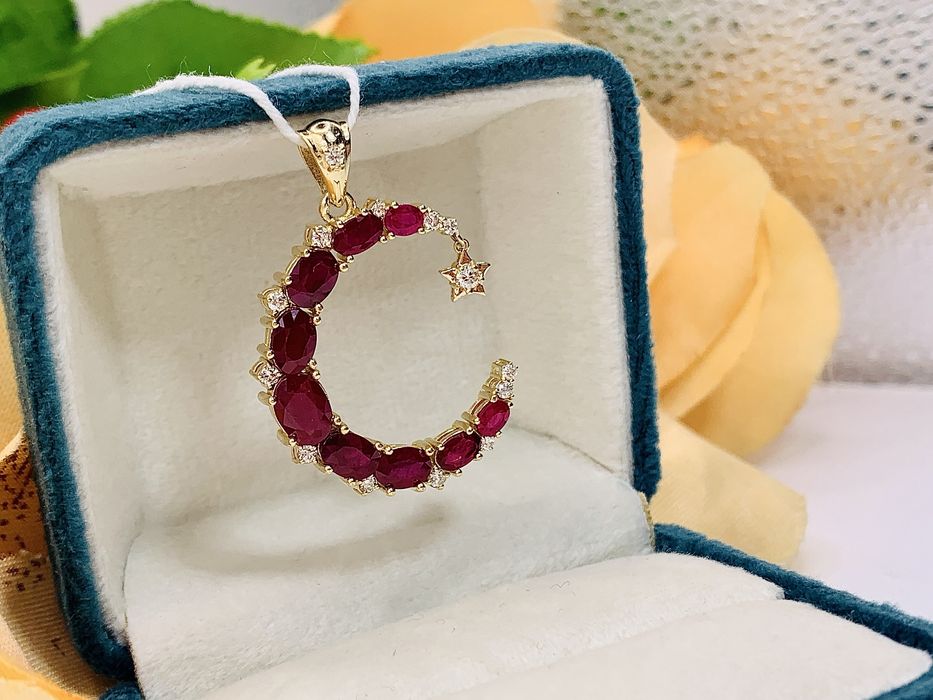 Дизайнерский золотой кулон – Мусульманский полумесяц