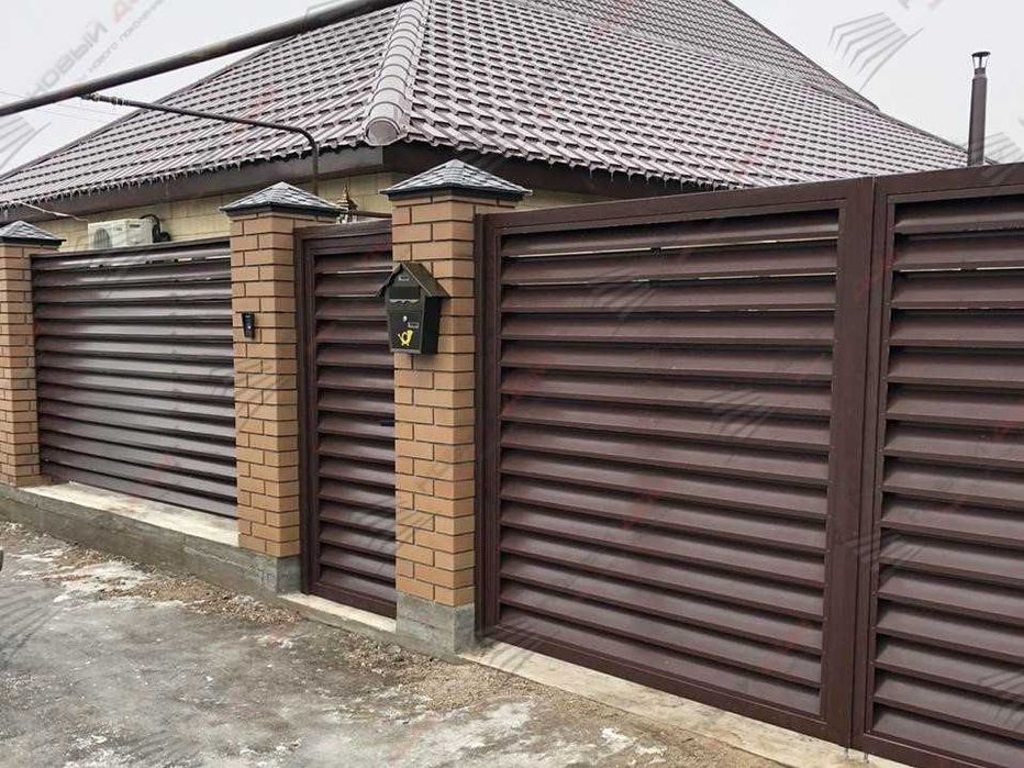 Забор жалюзи металлический