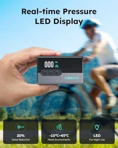 Нова Преносима електрическа помпа за колело гуми 120 PSI с манометър