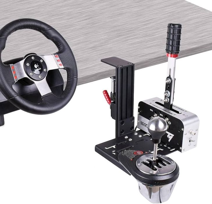 Suport GAMING - Frana de mana / Schimbator de viteze - placa metalica