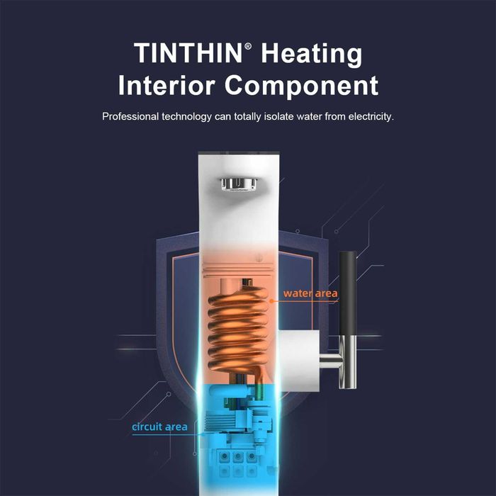 Смесител с проточен бойлер дисплей нагревател за топла и студена вода