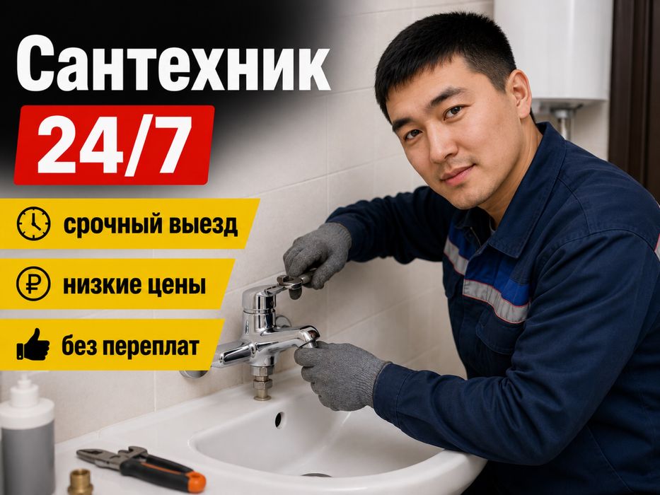Сантехник 24/7 прочистка канализации крот скидка срочный выезд