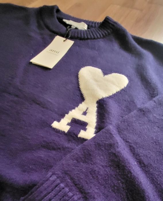 Темно-синий свитер Ami Paris