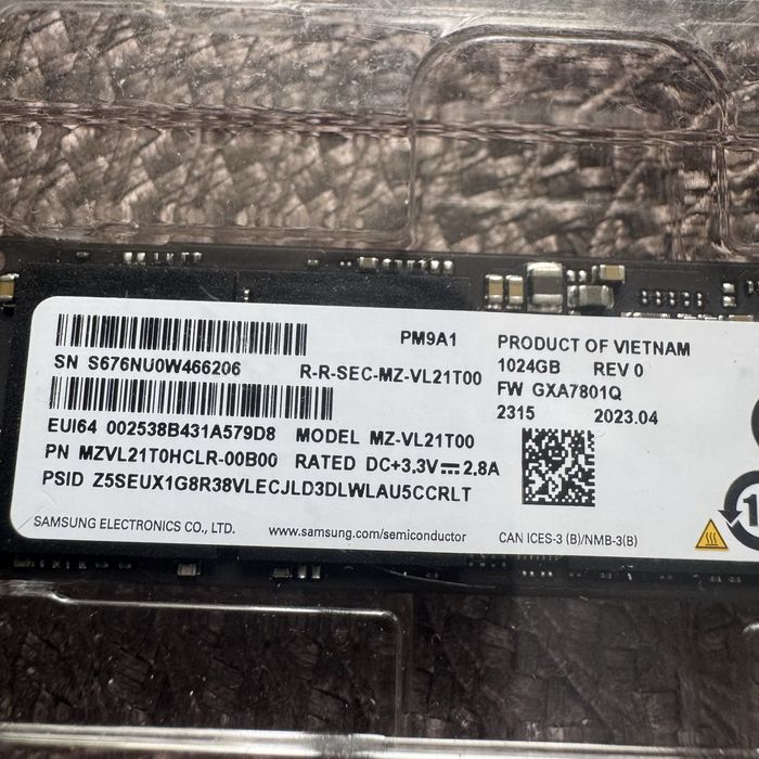 Samsung 980 Pro новый 1TB PM9A1