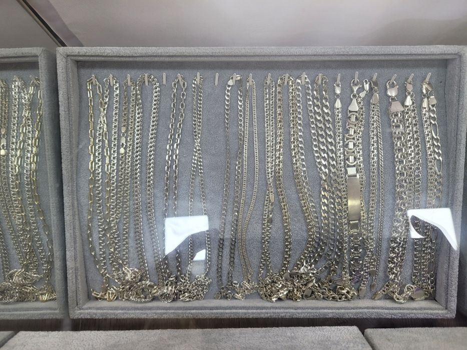 Мужские цепи и браслеты серебранные