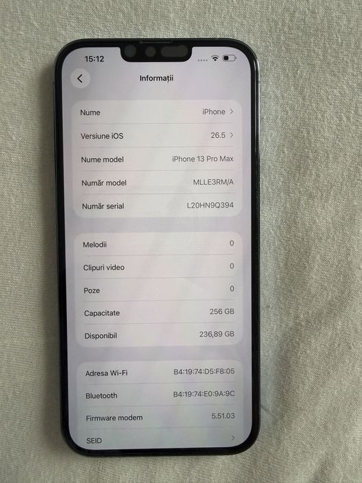 Vând iPhone 13 Pro Max, 256 GB, Sierra Blue