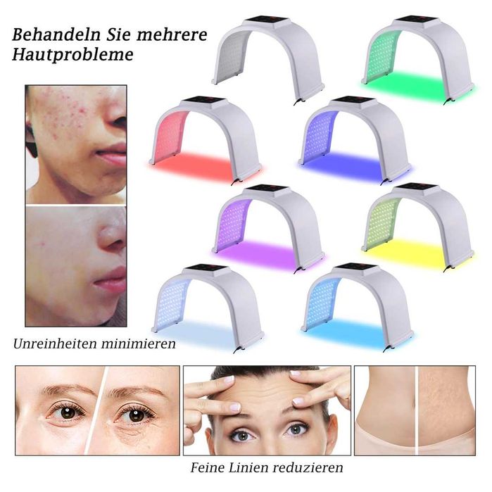 Masca facială cu LED JMFBeauty,pro-firmare și netezire riduri, XXL nou