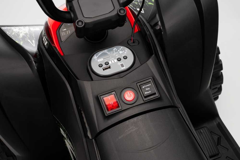 Atv electric copii Nichiduta SuperMax Black. 24V,130w scaun piele ,Eva