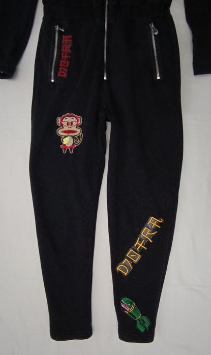 Djofra Jumpsuit оригинален гащеризон S памучен черен гащеризон Джофра