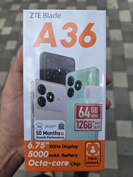 Смартфон ZTE Blade A36 64GB Black