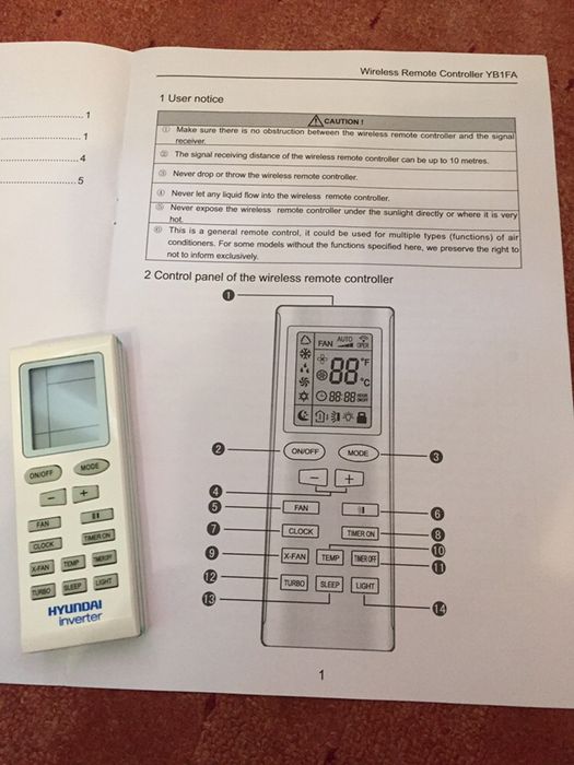 Telecomanda aer conditionat HYUNDAI