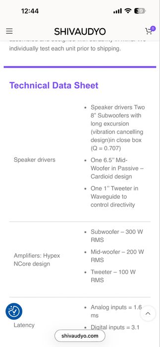 Monitoare audio studio Shivaudyo full-range impecabile