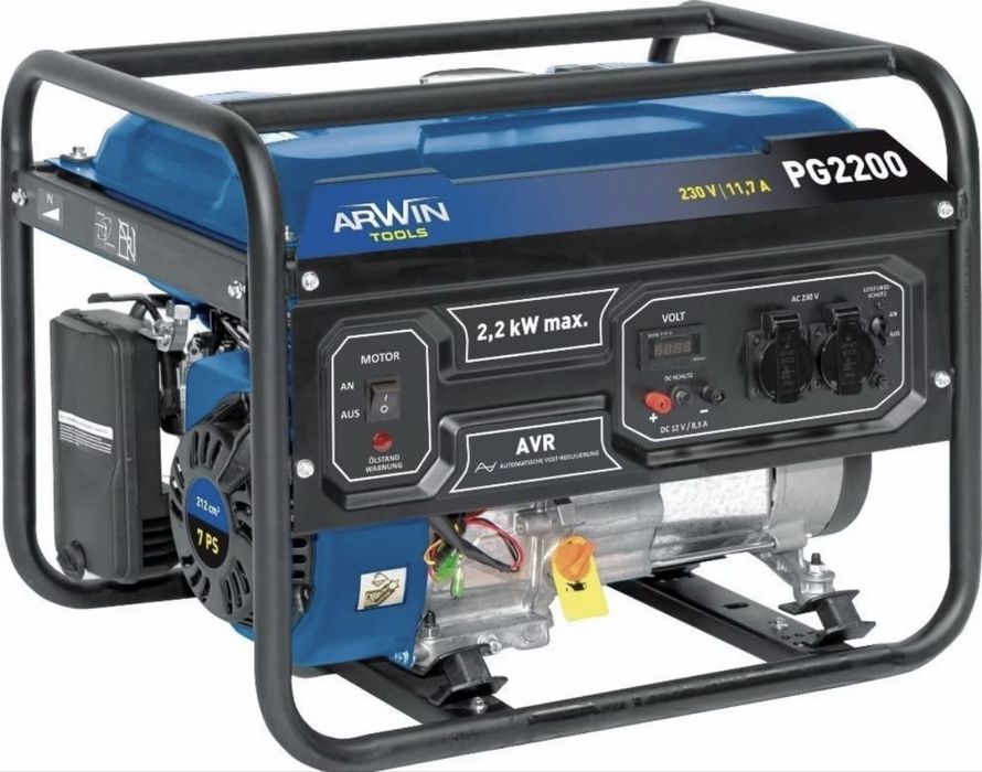 Generator de curent, pe benzina  2,2kw Nou! 7HP