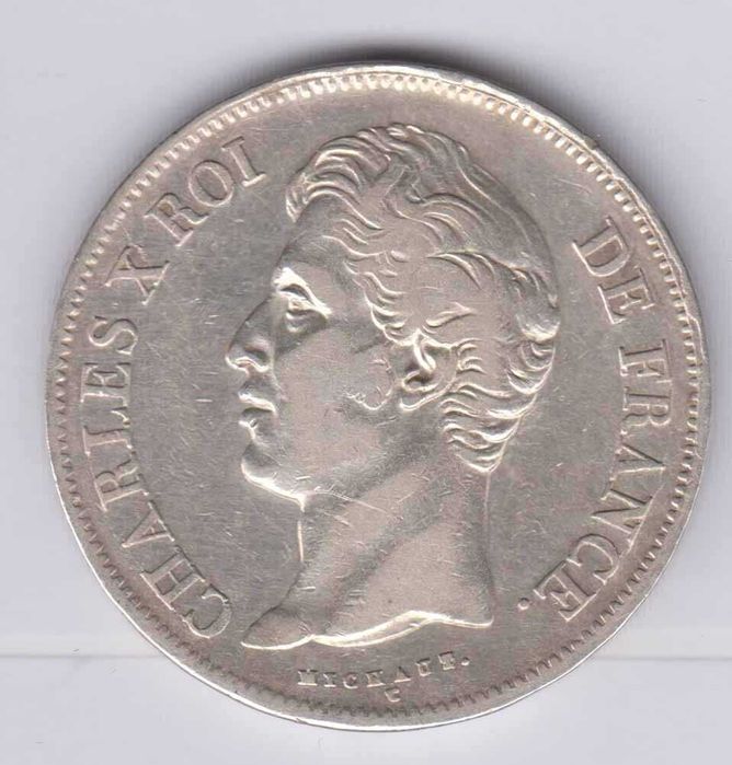 Франция 5 франка 1830 MA Шарл Х / сребро