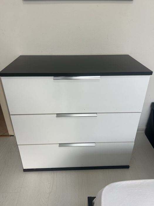 Спален комплект за матрак 160/200 , бяло и черно