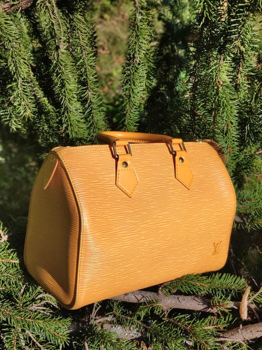 Louis Vuitton Speedy 25 – Epi Leather – galben – original – ca nouă