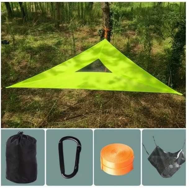 ГИГАНТСКИ Триточков ХАМАК Триъгълна люлка за 3 души *280см * Три точки