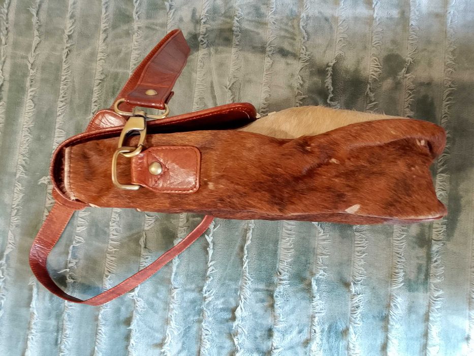 Дамска чанта от естествена кожа и косъм