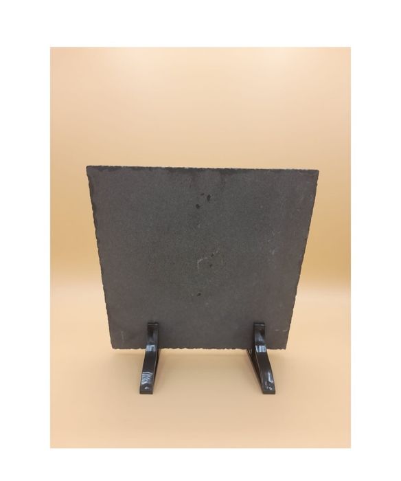 Placa ardezie personalizata 20×20cm cu suport