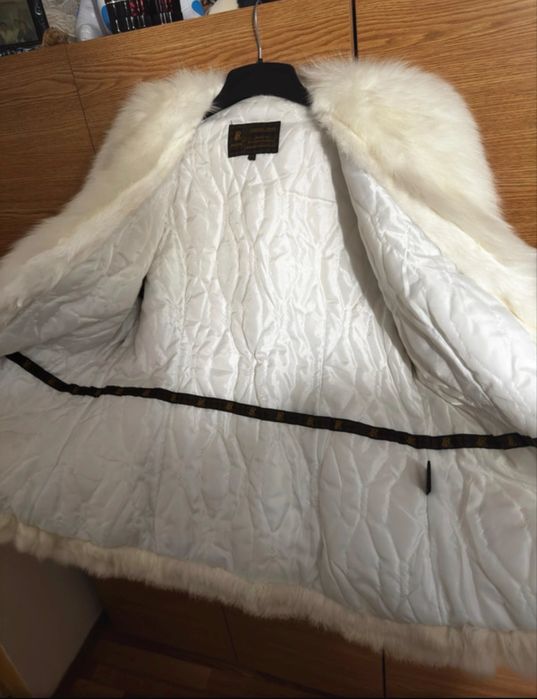 Blana naturala iepure si blana la guler de vulpe