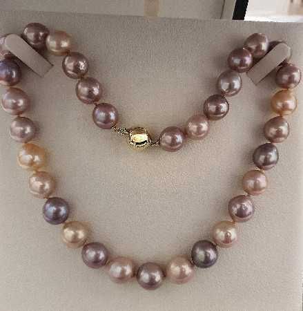 colier luxos perle naturale edison 13.8mm si aur 14k