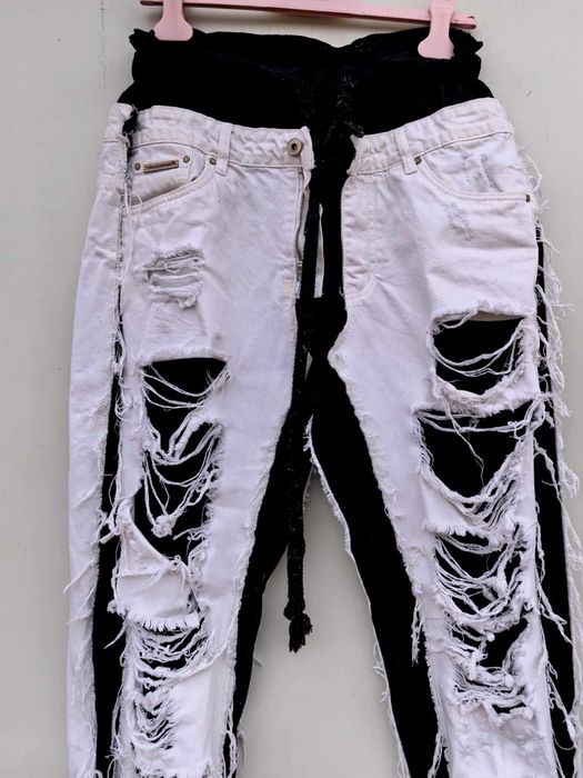 Djofra уникални дамски накъсани дънки бойфренд Универсален размер