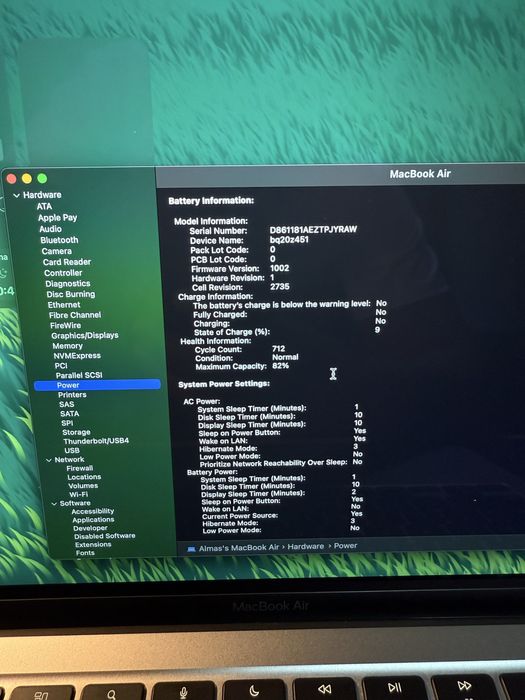 Macbook air m1, 8/256gb