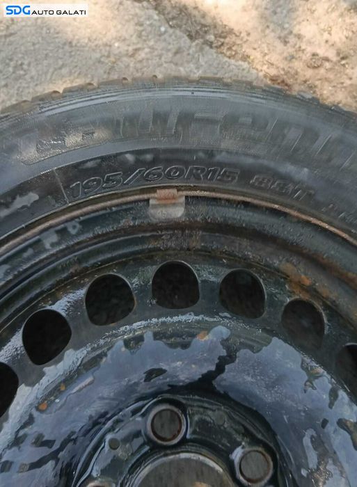 Roata Janta Rezerva Tabla Anvelopa Iarna M+S 195 65 15 R15 5x112 Mercedes W210 Clasa E Class 1995 - 2002 Cod 2104000202[mx1174]