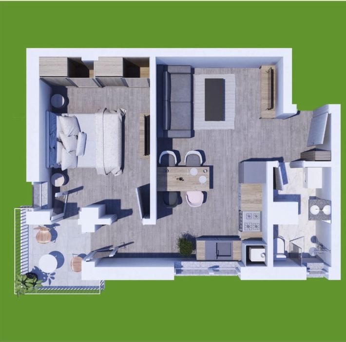 De vanzare apartament 2 camere Otopeni, loc de parcare inclus,incalzire pardoseala